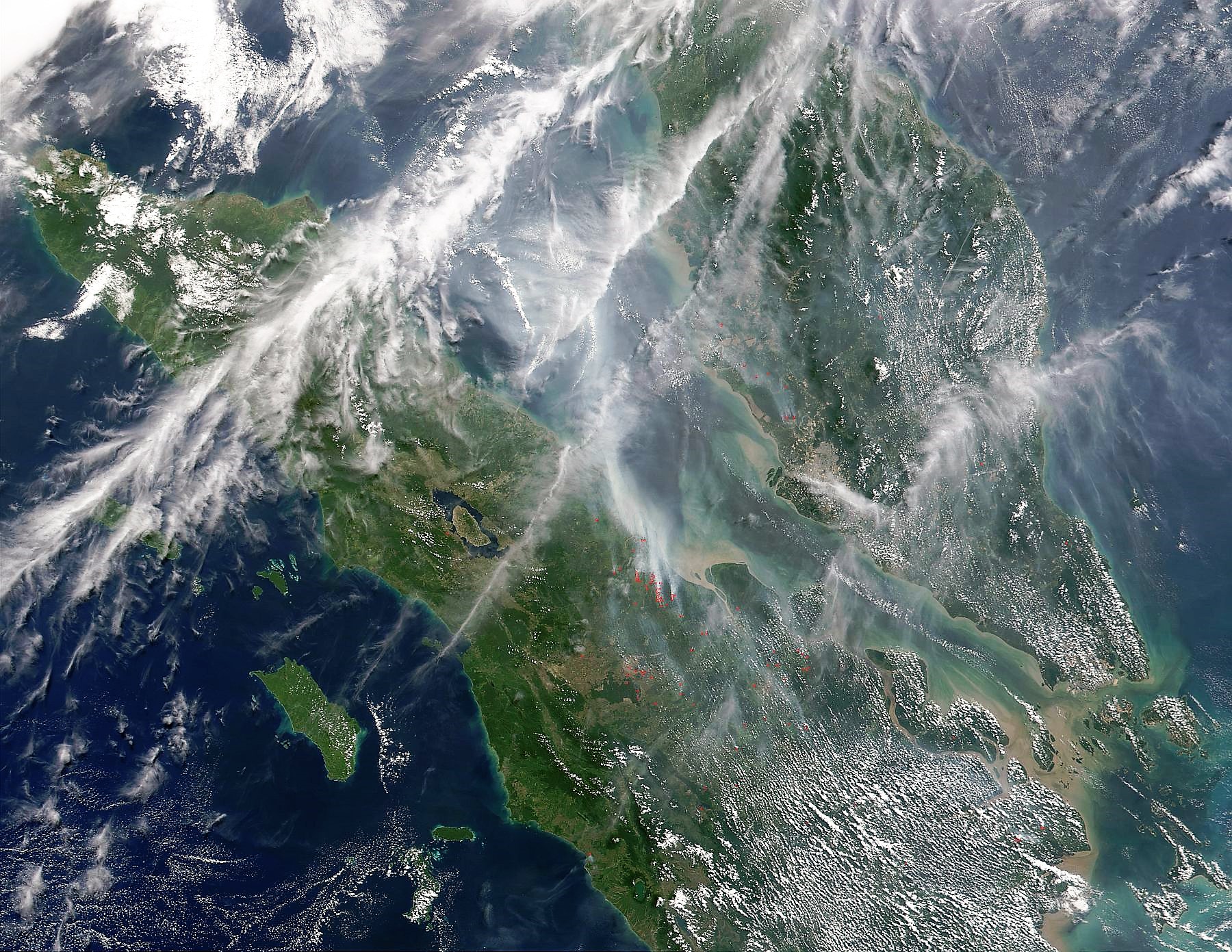 Tropical Haze �ber Malaysia am 9.7.2001