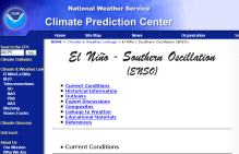 Screenshot zu 'NOAA Climate Prediction Center (CPC)'